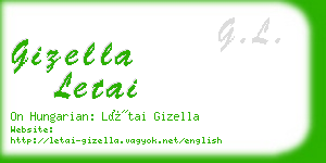 gizella letai business card